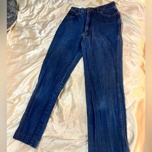 New York & Company Dark Blue Straight Leg Jeans